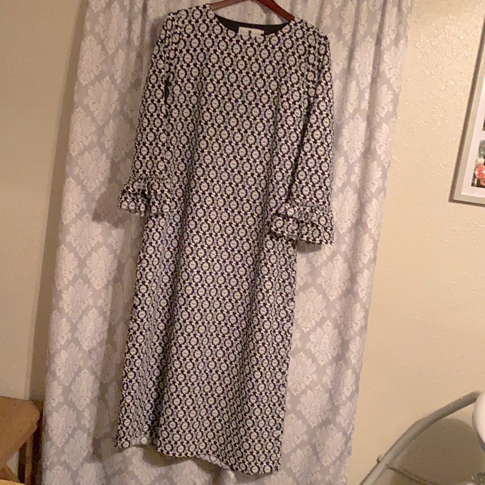 COPY - Dainty Jewell’s Navy/White Damask Dress